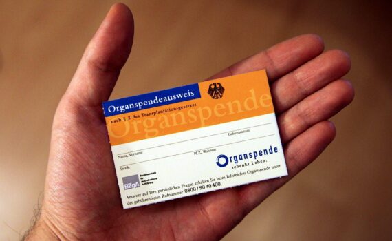 Organspendeausweis (Archiv) als Symbol, im Kontext Debatte um Widerspruchslösung und Organspende-Entscheidungen.