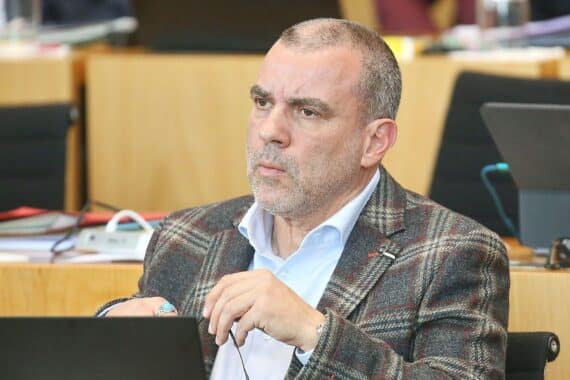 Stefan Wogawa im Archivfoto; drei BSW-Abgeordnete verlassen die BSW-Fraktion im Thüringer Landtag.