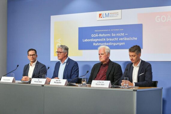 Akkreditierte Labore in der Medizin fordern Kurskorrektur: GOÄ senkt Labordiagnostik um 34 Prozent, Stellungnahme in Berlin.