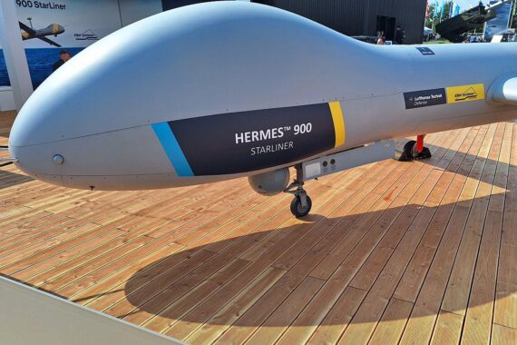 Elbit investiert in Deutschland: marianische Rachow, Standorte, Funk- und Sensortechnik, Foto: Hermes 900.