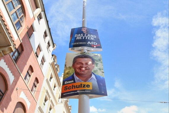 Wahlplakate in Sachsen-Anhalt: CDU und AfD vor der Landtagswahl (Archivfoto).