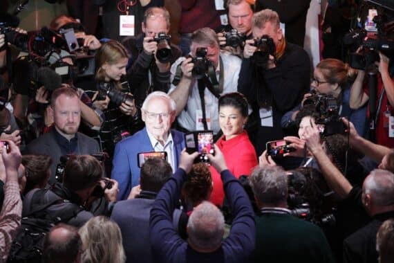 Sahra Wagenknecht auf dem Gründungsparteitag des BSW; Archivfoto der Wagenknecht-Partei.