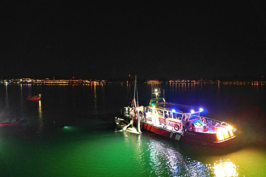 Zwei Personen nach Segelboot-Kenterung im Konstanzer Trichter gerettet