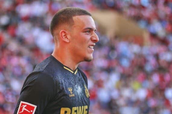 FC Köln-Spieler jubeln nach 2:1 gegen Borussia Mönchengladbach; Said El Mala-Foto (Archiv).