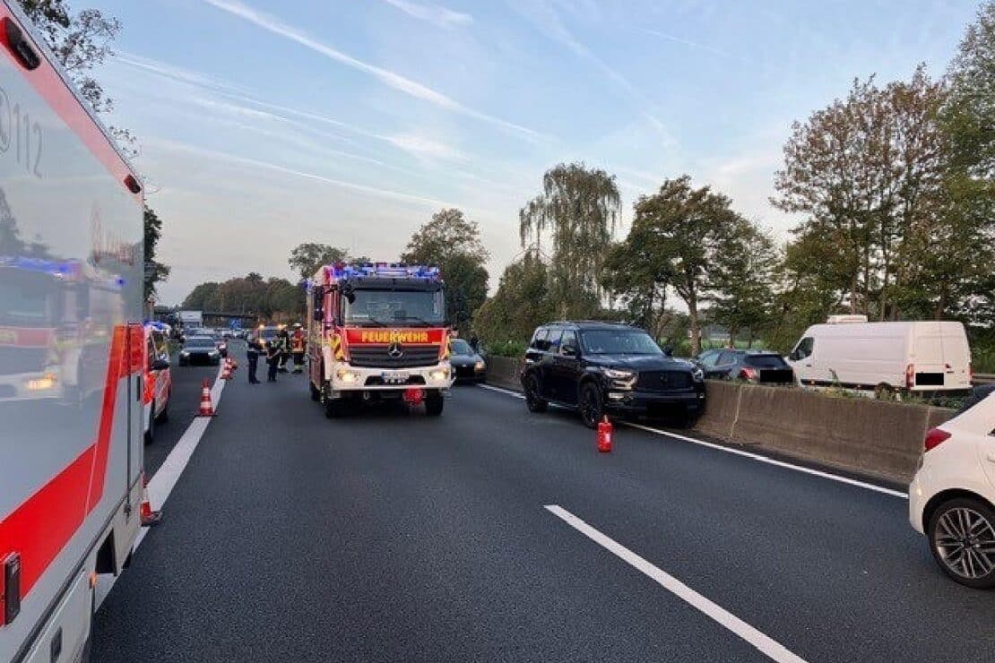 Alleinunfall auf der BAB 40 bei Mülheim an der Ruhr