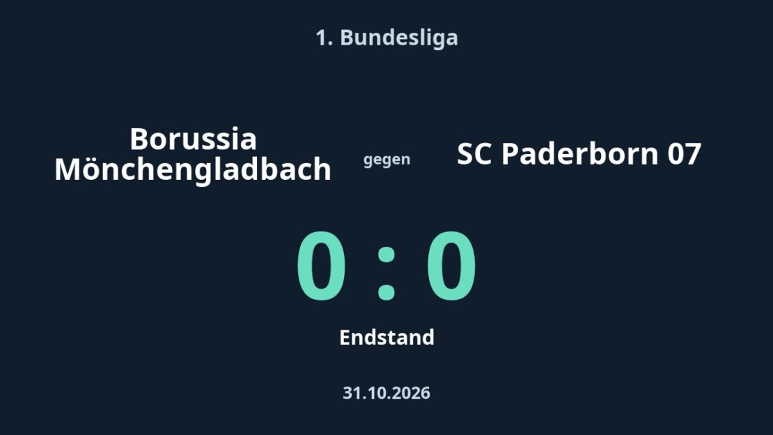 Borussia Mönchengladbach gegen SC Paderborn 07: 0:0