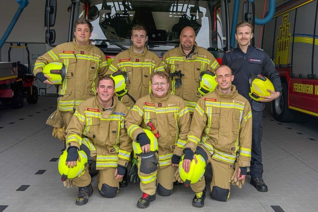 Feuerwehr Wildeshausen hat sechs neue Drehleitermaschinisten