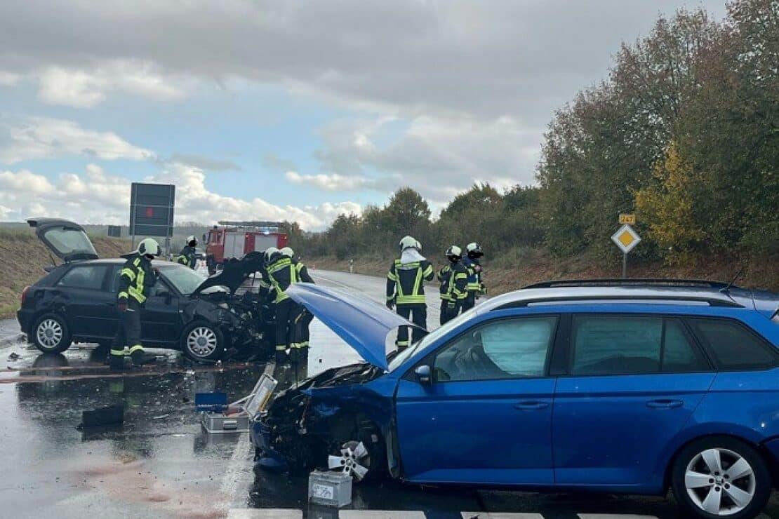 Verkehrsunfall bei Dingelstädt mit vier Leichtverletzten