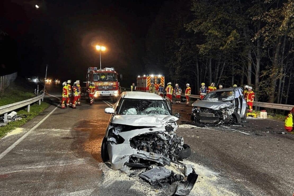 Zwei Schwerverletzte nach Frontalzusammenstoß auf der B10 bei Wilgartswiesen